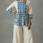 Floral Cotton Peplum Kurti