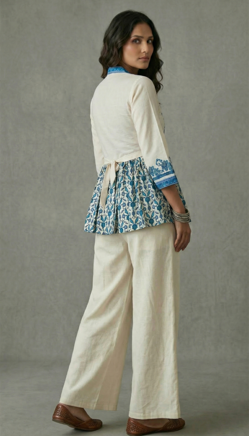 Floral Cotton Peplum Kurti